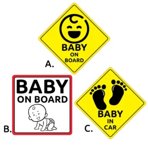 ΣΗΜΑ ΜΩΡΟ ΣΤΟ ΑΥΤΟΚΙΝΗΤΟ 12.5×12.5cm