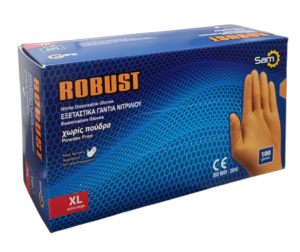 ΓΑΝΤΙΑ ΝΙΤΡΙΛΙΟΥ ΠΟΡΤΟΚΑΛΙ XL 100 ΤΜΧ ROBUST