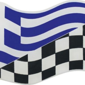 ΣΗΜΑ ΕΛΛ.ΣΗΜΑΙΑ ΑΣΠΡΟΜΑΥΡΟ ΠΛΑΣΤΙΚΟ 80Χ52 ΜΜ