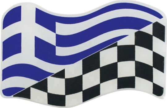 ΣΗΜΑ ΕΛΛ.ΣΗΜΑΙΑ ΑΣΠΡΟΜΑΥΡΟ ΠΛΑΣΤΙΚΟ 80Χ52 ΜΜ
